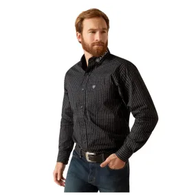 10046287 Ariat Men's Woodson TEAM Fitted Long Sleeve Shirt - Black