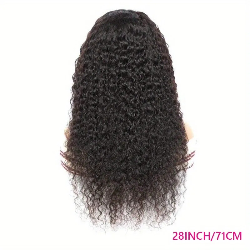 180% Density Water Wave Lace Front Wigs for Women - Glueless, Pre-Plucked, HD 13x6 Lace Frontal, Natural Color, Wet and Wavy, Baby Hair, Basics Style