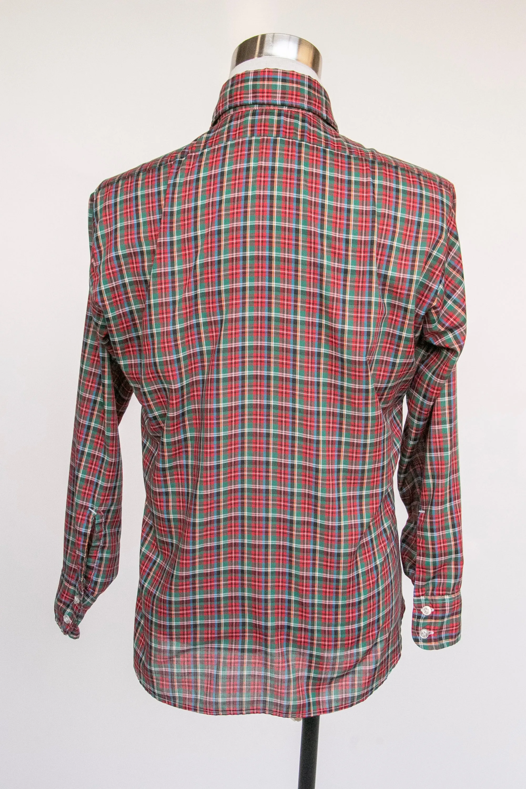 1980s Levi's Men's Shirt Plaid Button Down M