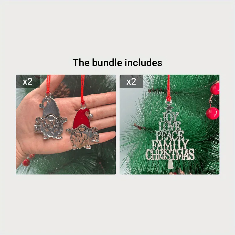 1pc Festive Metal Christmas Tree Pendant - Tree Toppers for Holiday Scene Decor, Room Decoration, Birthday Party Supplies, and Christmas Gift Ideas with Hanging Ornament Feature