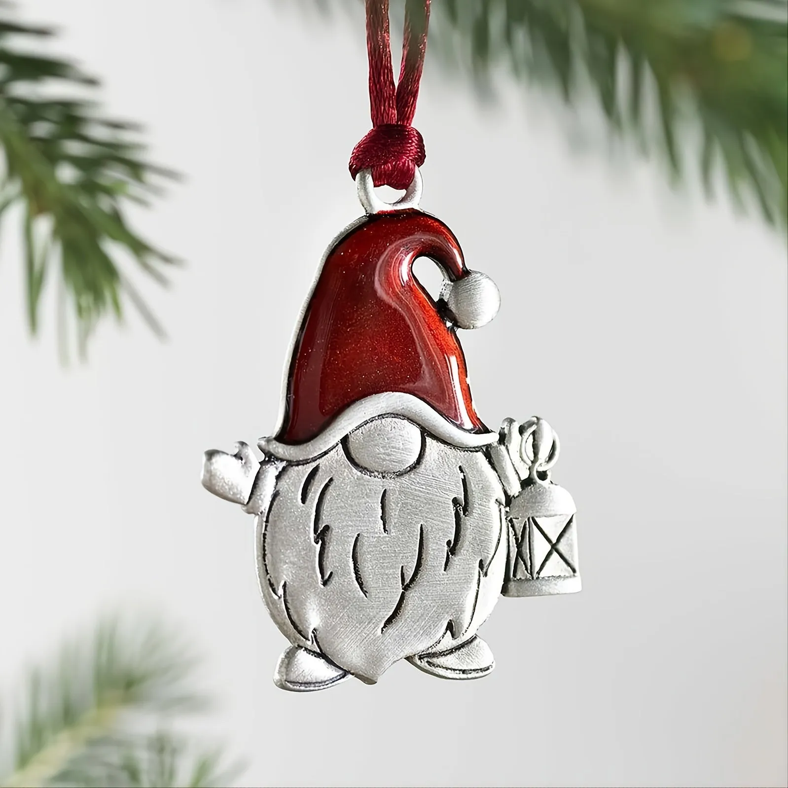 1pc Festive Metal Christmas Tree Pendant - Tree Toppers for Holiday Scene Decor, Room Decoration, Birthday Party Supplies, and Christmas Gift Ideas with Hanging Ornament Feature