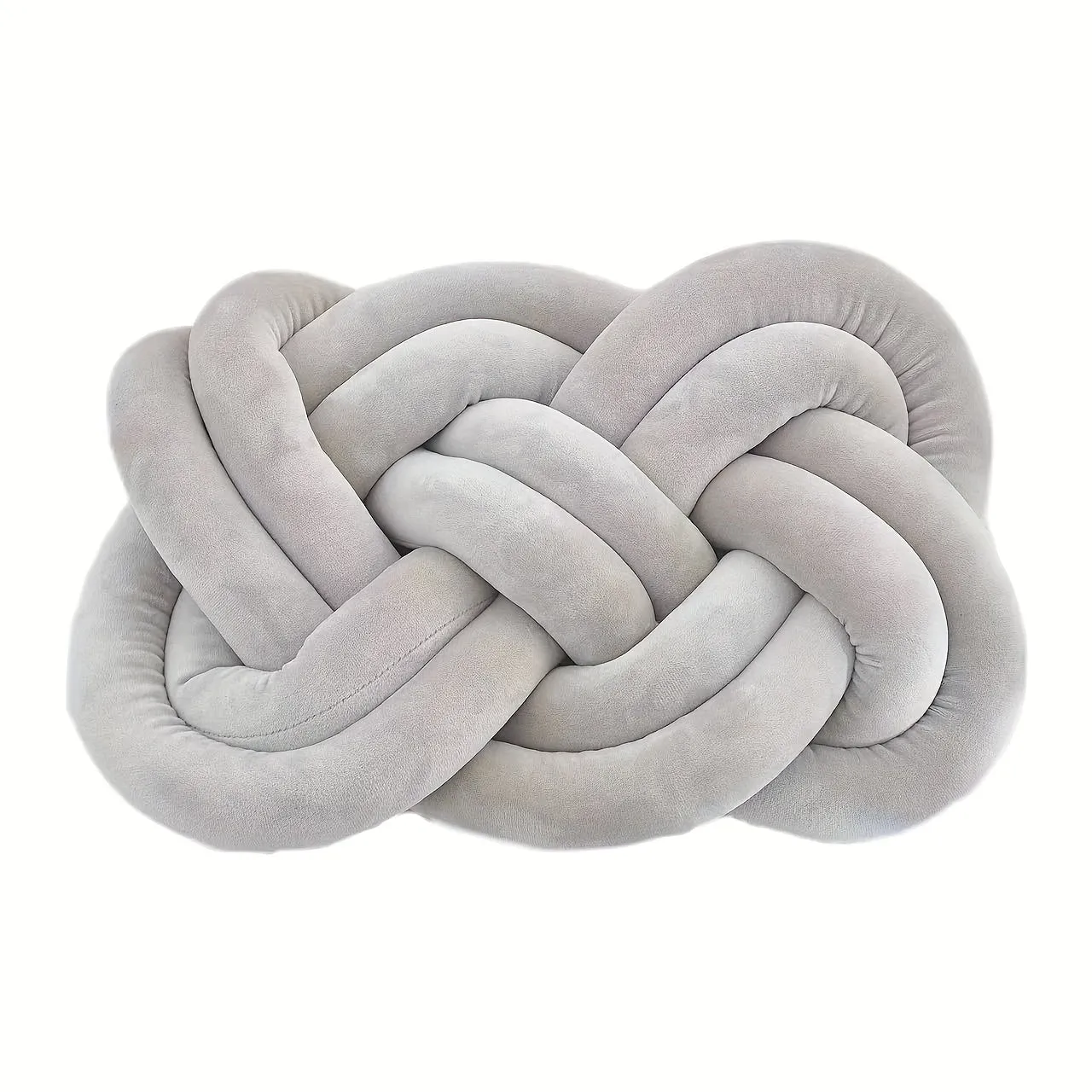1pc Plush Knotted Throw Pillow - Soft Backrest Cushion for Sofa, Bed, and Bedroom Decor - Add a Touch of Elegance to Your Home with This Decorative Accent Pillow