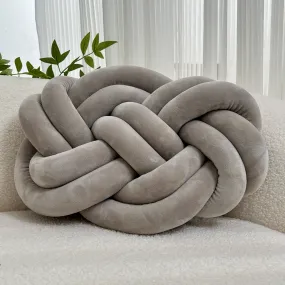 1pc Plush Knotted Throw Pillow - Soft Backrest Cushion for Sofa, Bed, and Bedroom Decor - Add a Touch of Elegance to Your Home with This Decorative Accent Pillow
