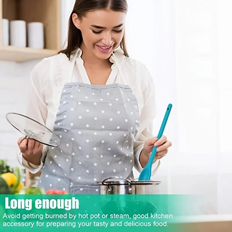 1pc Premium Silicone Mixing Spoon - Heat-Resistant & Non-Stick, Long-Handled Kitchen Utensil for Effortless Stirring & Cooking, Durable & Stain-Free
