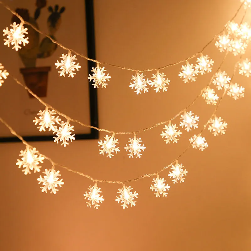 1pc Snowflake String Light, Can Be Extended, For Indoor And Holiday Wedding Parties, Christmas Trees, New Year's, And Decorationsecorations 10/20/40leds