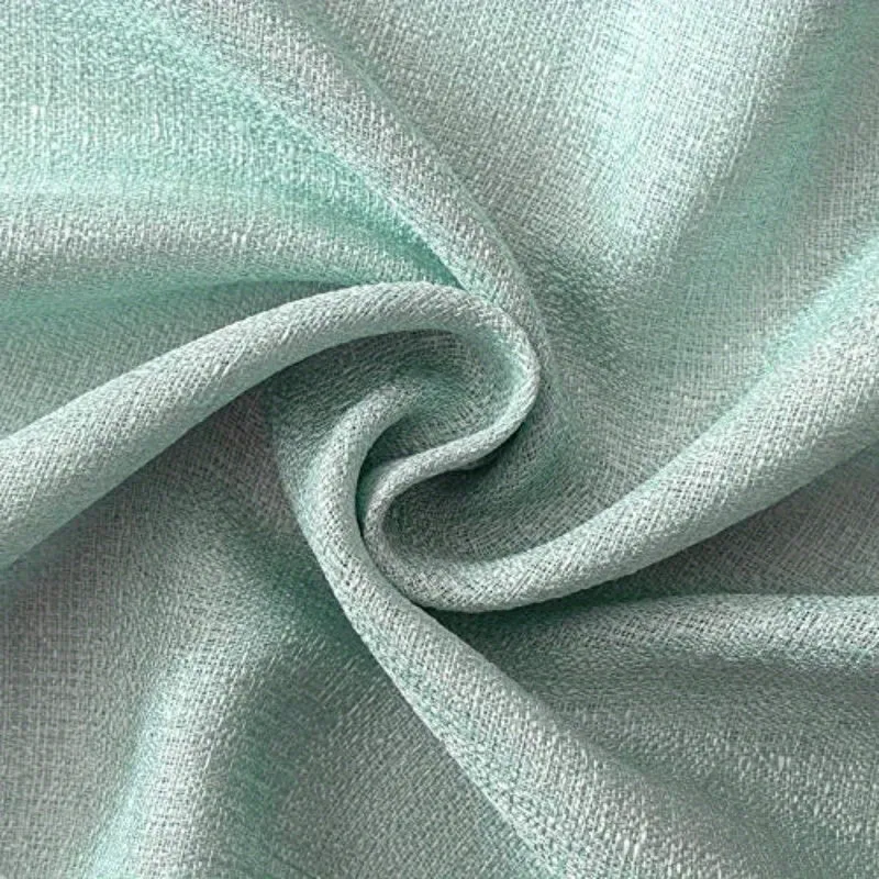 1pc Translucent Polyester Linen Curtains, Grommet Top Window Treatment For Bedroom Living Room Room Dining Room Home Decor