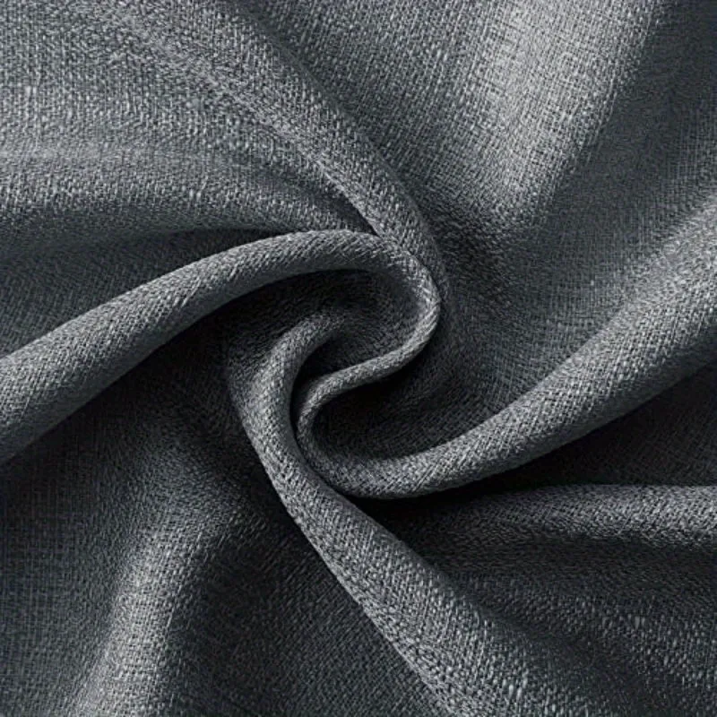 1pc Translucent Polyester Linen Curtains, Grommet Top Window Treatment For Bedroom Living Room Room Dining Room Home Decor