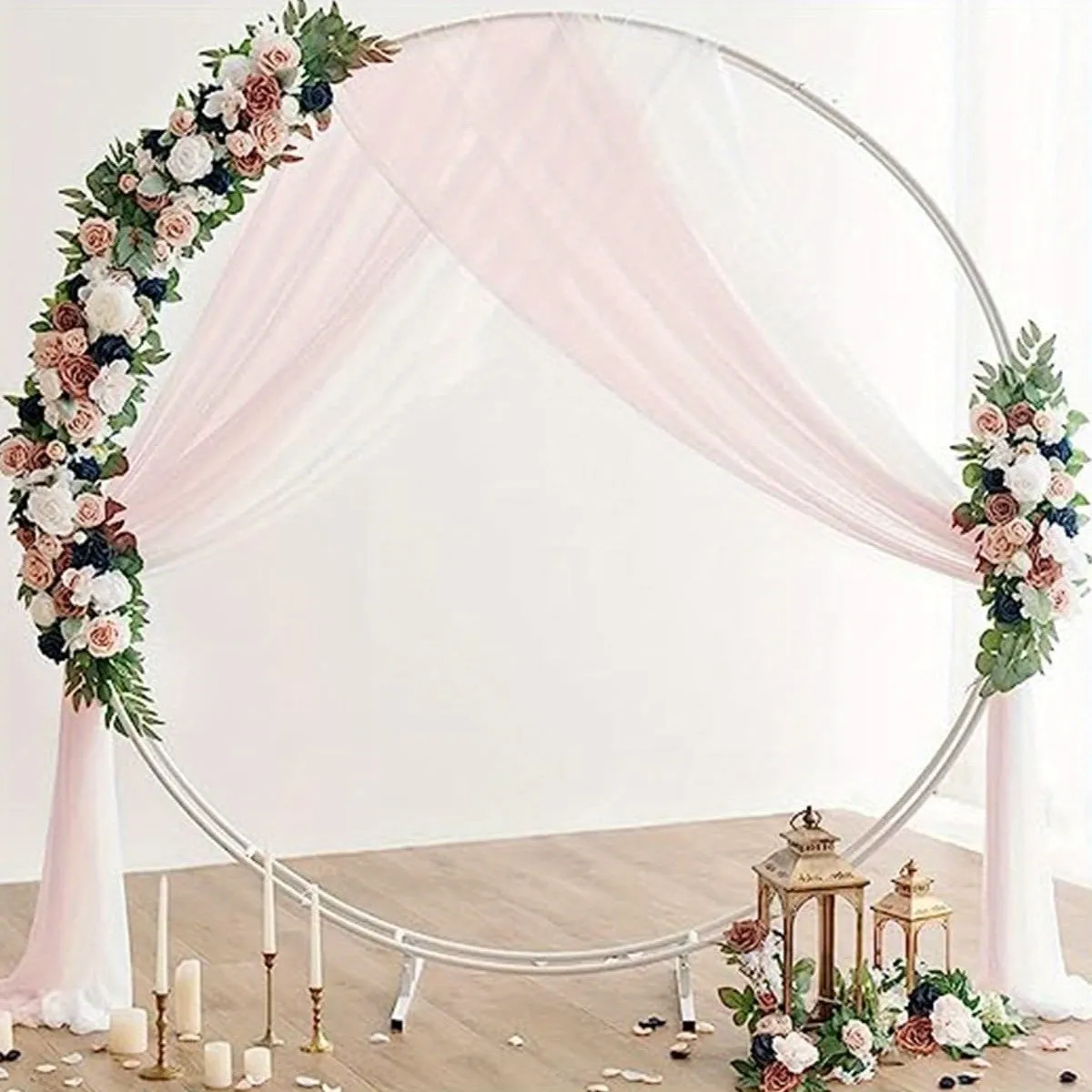 2 Pcs/ Set Artificial Wedding Arch Floral Arrangements for Wedding Ceremony Backdrop Reception Table Decoration