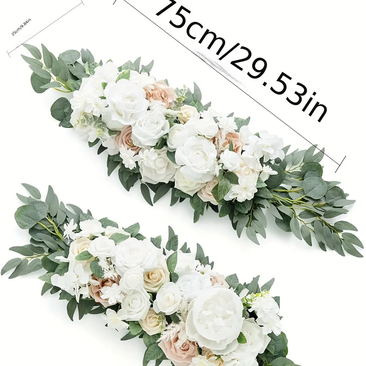 2 Pcs/ Set Artificial Wedding Arch Floral Arrangements for Wedding Ceremony Backdrop Reception Table Decoration