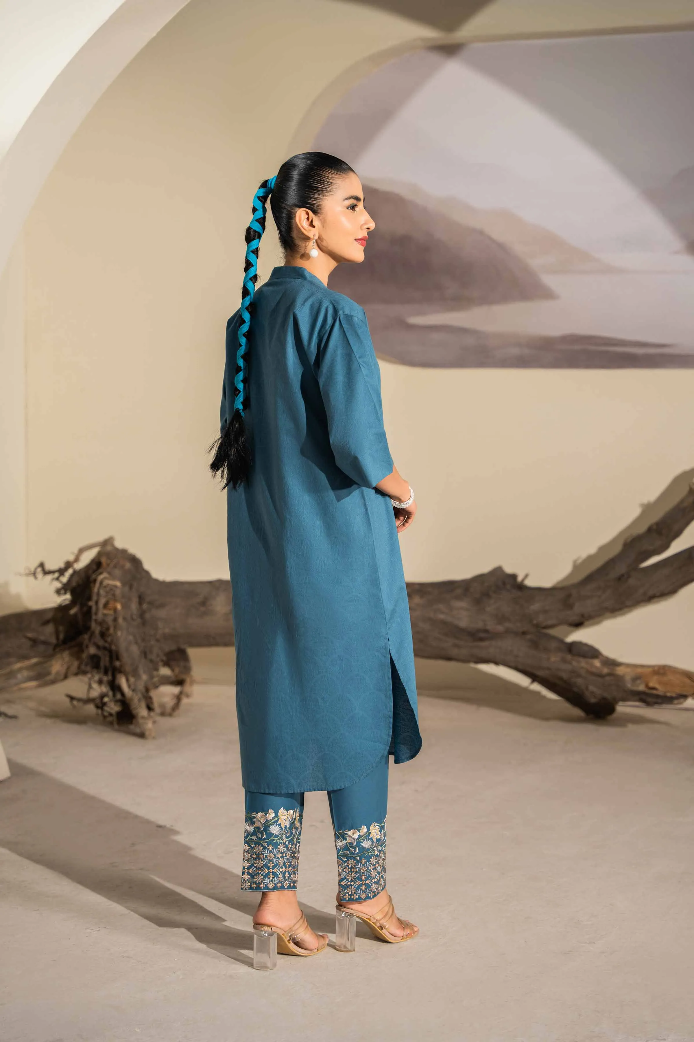 2 Piece - Embroidered Suit - PS24-22