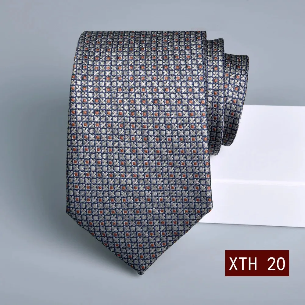2023 New 8cm Tie Business Korean Groom Wedding Necktie Suit Accessories Jacquard Stripe Gravata Gravity Masculine