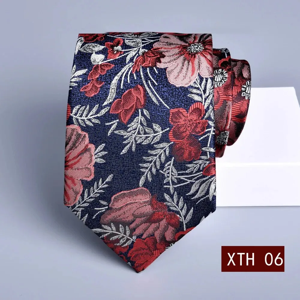 2023 New 8cm Tie Business Korean Groom Wedding Necktie Suit Accessories Jacquard Stripe Gravata Gravity Masculine