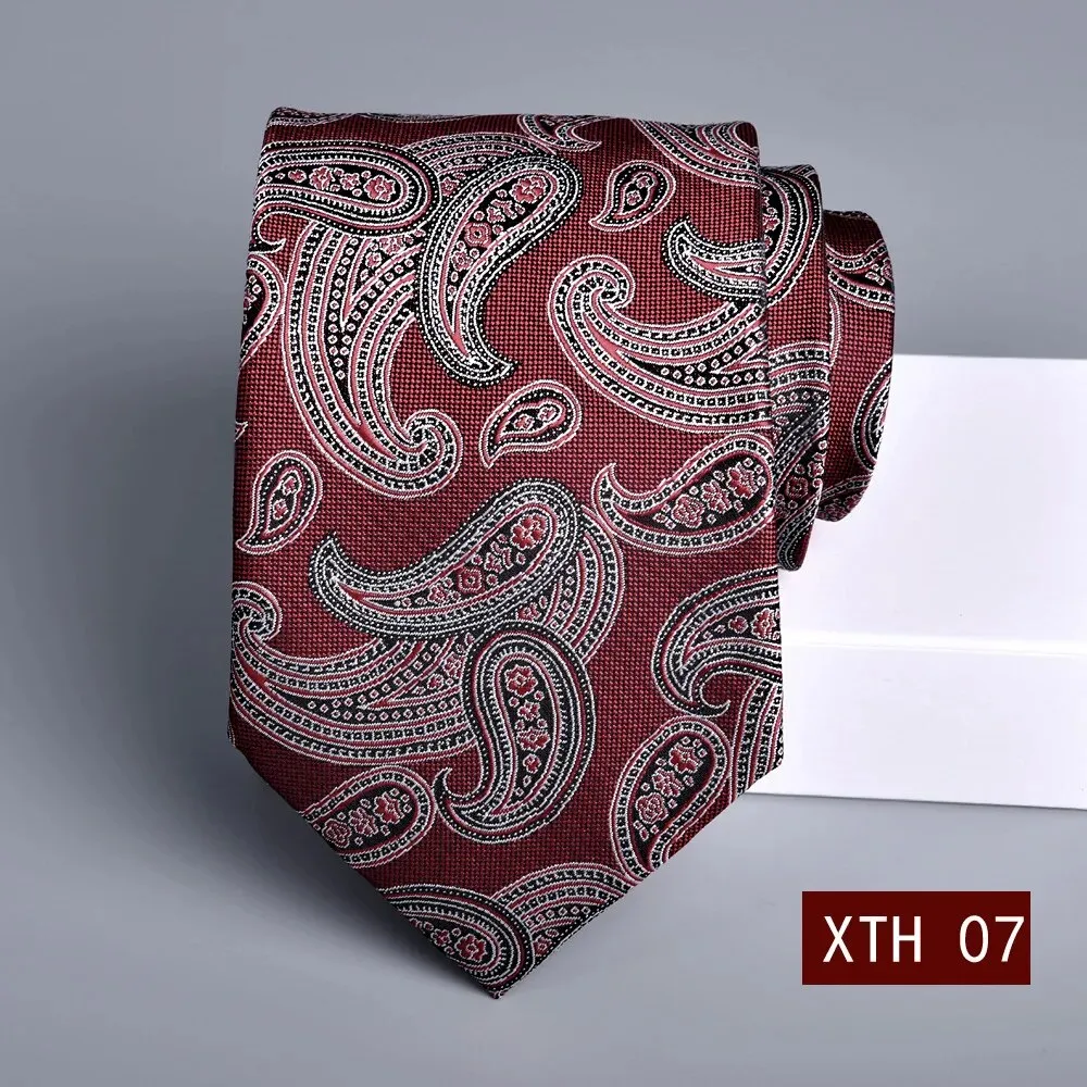 2023 New 8cm Tie Business Korean Groom Wedding Necktie Suit Accessories Jacquard Stripe Gravata Gravity Masculine