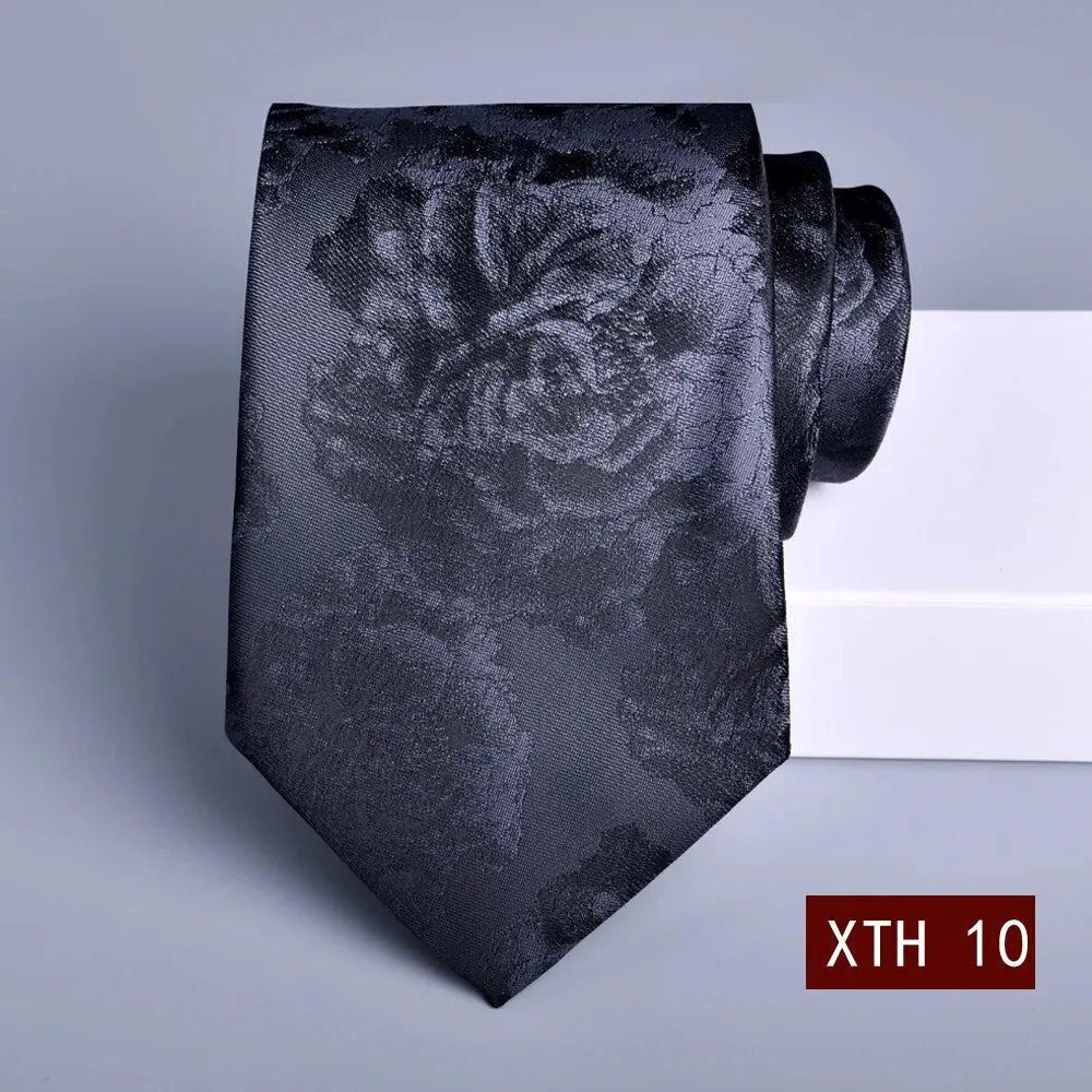 2023 New 8cm Tie Business Korean Groom Wedding Necktie Suit Accessories Jacquard Stripe Gravata Gravity Masculine