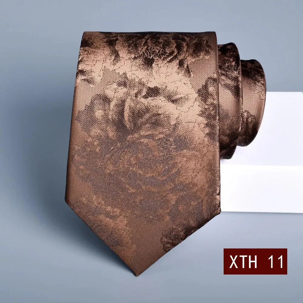 2023 New 8cm Tie Business Korean Groom Wedding Necktie Suit Accessories Jacquard Stripe Gravata Gravity Masculine