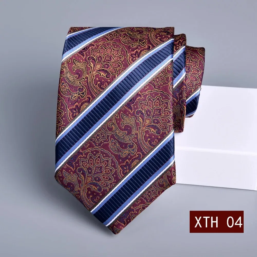 2023 New 8cm Tie Business Korean Groom Wedding Necktie Suit Accessories Jacquard Stripe Gravata Gravity Masculine