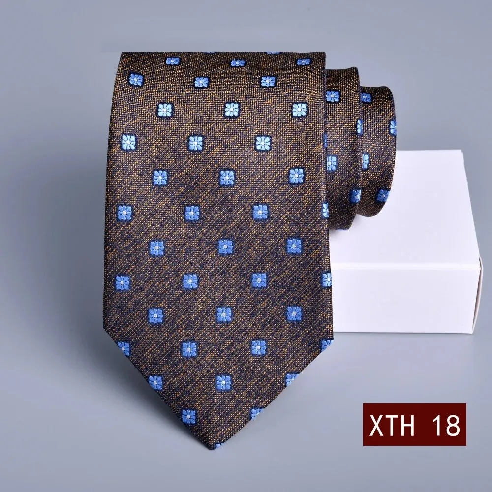 2023 New 8cm Tie Business Korean Groom Wedding Necktie Suit Accessories Jacquard Stripe Gravata Gravity Masculine