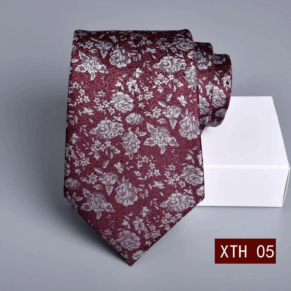 2023 New 8cm Tie Business Korean Groom Wedding Necktie Suit Accessories Jacquard Stripe Gravata Gravity Masculine