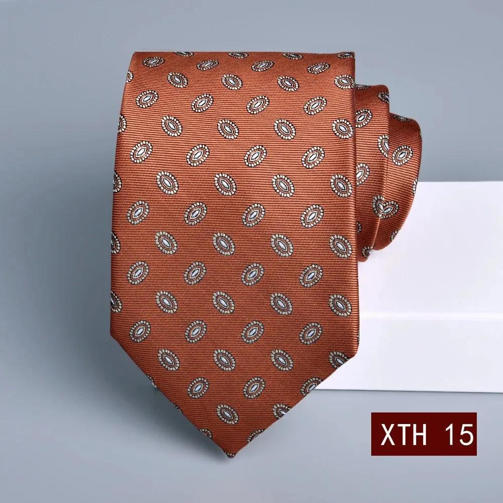 2023 New 8cm Tie Business Korean Groom Wedding Necktie Suit Accessories Jacquard Stripe Gravata Gravity Masculine