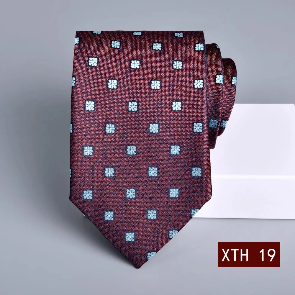 2023 New 8cm Tie Business Korean Groom Wedding Necktie Suit Accessories Jacquard Stripe Gravata Gravity Masculine