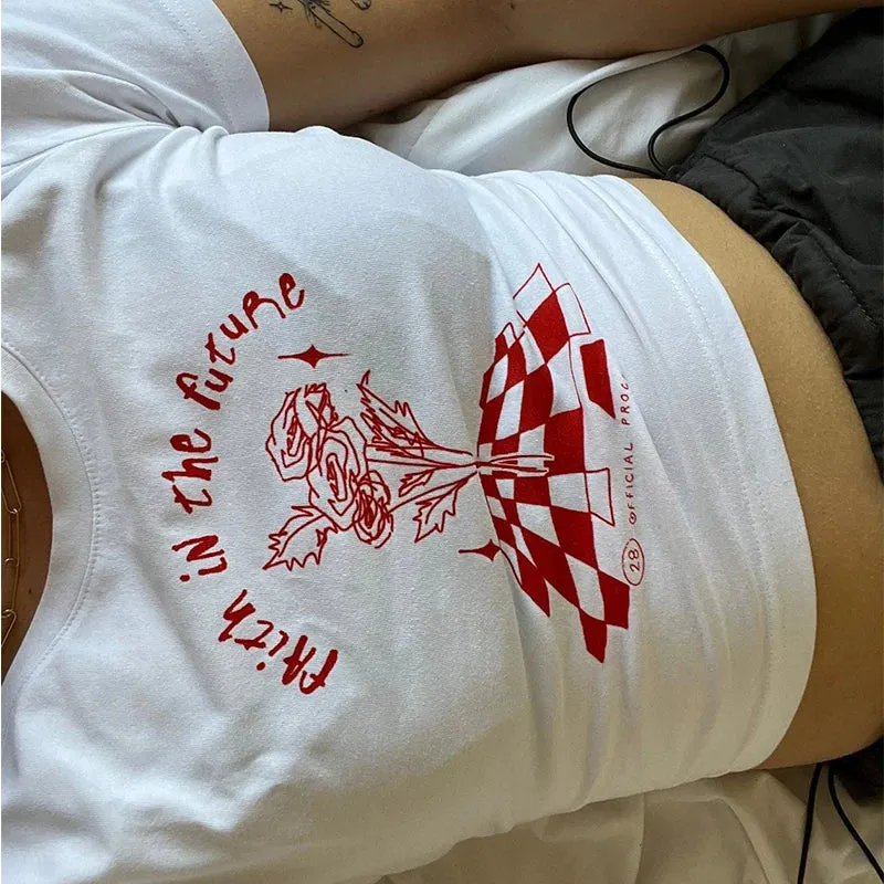 2024 Causal Short-Sleeved Y2K Baby Tee for Women