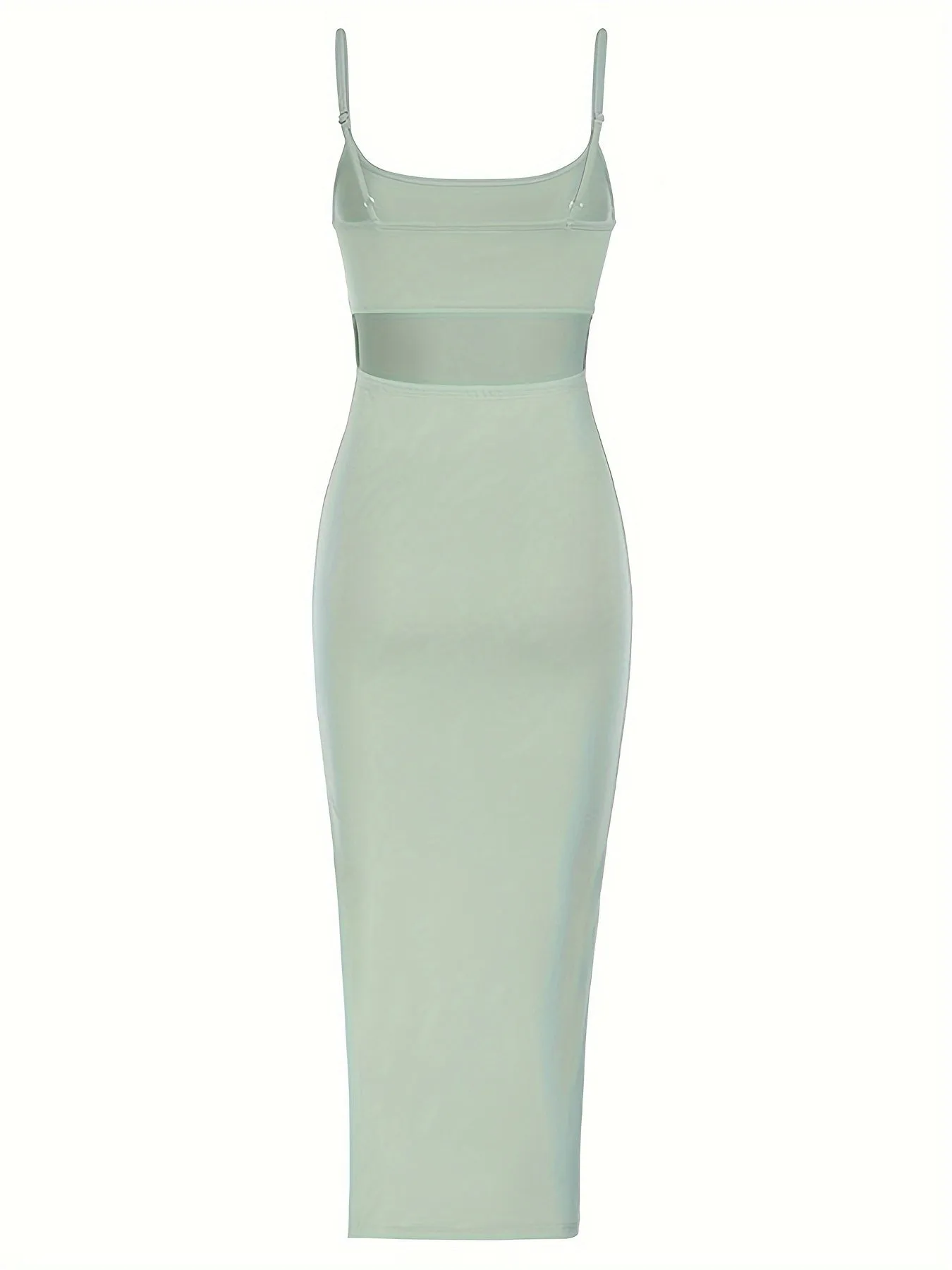 Alluring Backless Spaghetti Strap Cami Maxi Dress - Figure-Flattering Bodycon silhouette - Versatile Solid Color - Perfect for Any Occasion - Womens Wardrobe Essential