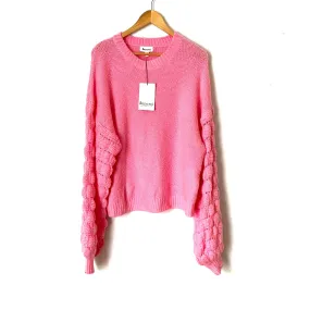 &Merci Pink Sleeve Detail Knit Sweater NWT- Size S