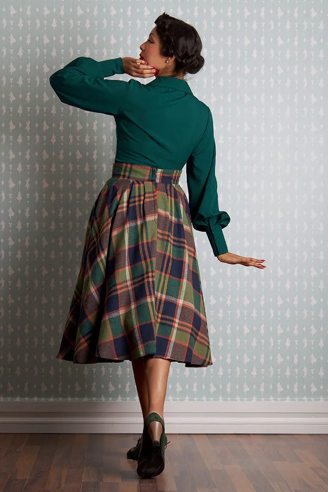 Angelle-Gia Tartan Flannel Skirt by Miss Candyfloss