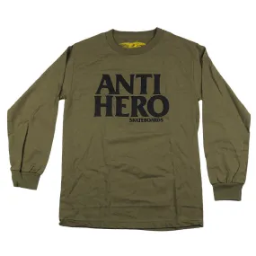 Anti-Hero Black Hero L/S - Military Green/Black - Men's T-Shirt