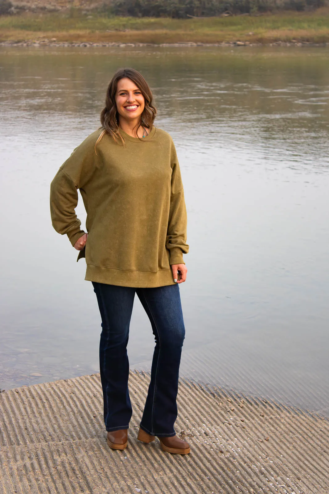 Beckett Oversized Sweatshirt-Green
