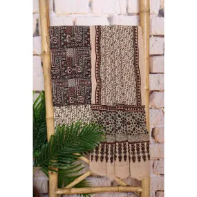 Black Ajrakh Cotton Set with Viscose Georgette Dupatta
