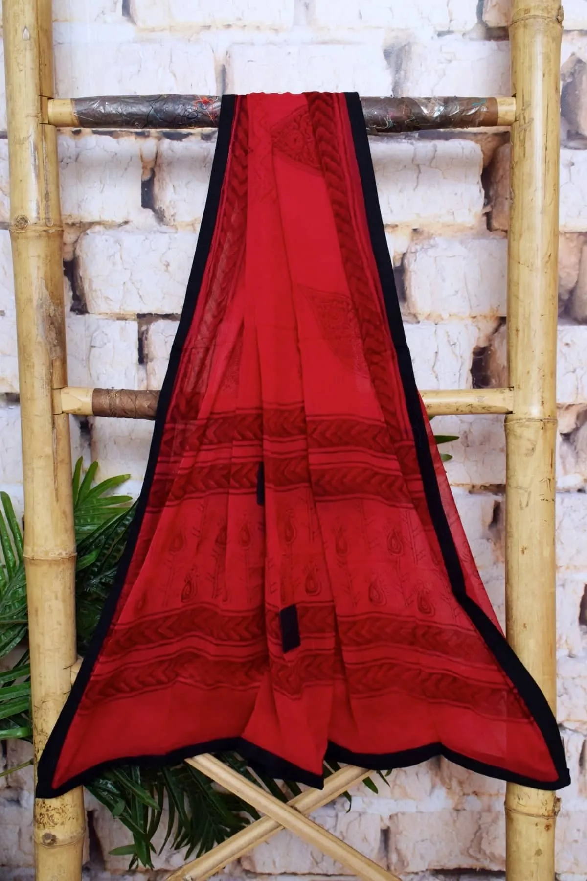 Black Handloom Cotton Embroidered Set