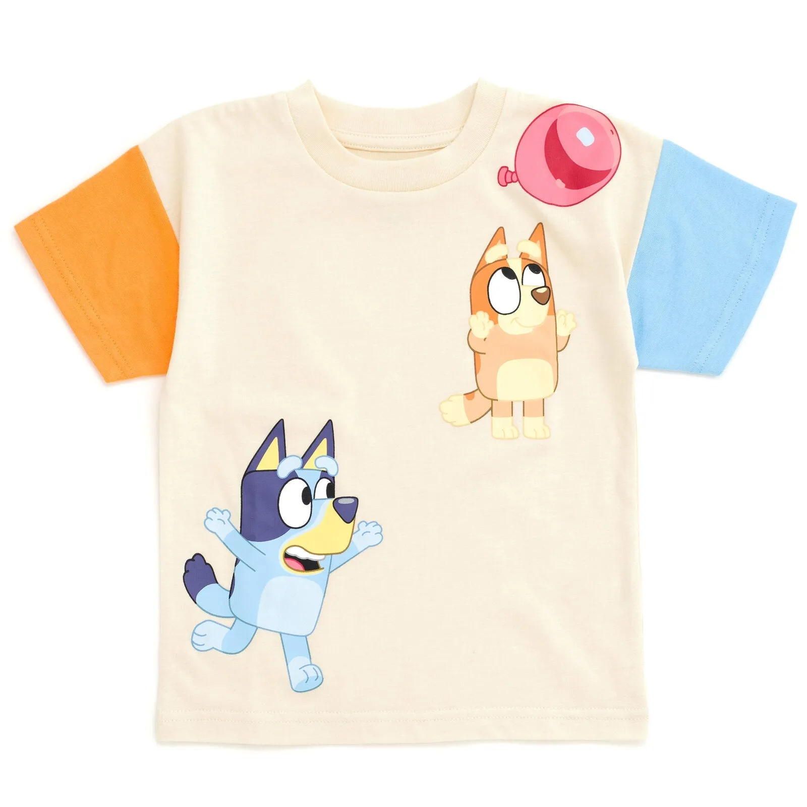 Bluey Drop Shoulder T-Shirt French Terry Shorts and Adjustable Snapback Baseball Cap 3 Piece Outfit Set