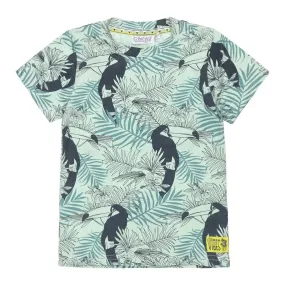 Boys T-shirt Light Green Cockatoo | Dirkje