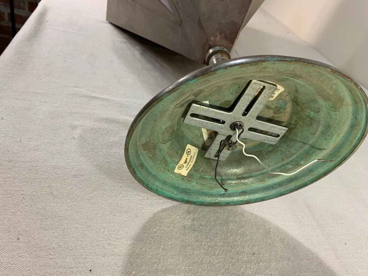 Brass Light Gallery "European Country" Copper Pendant, Mission Style