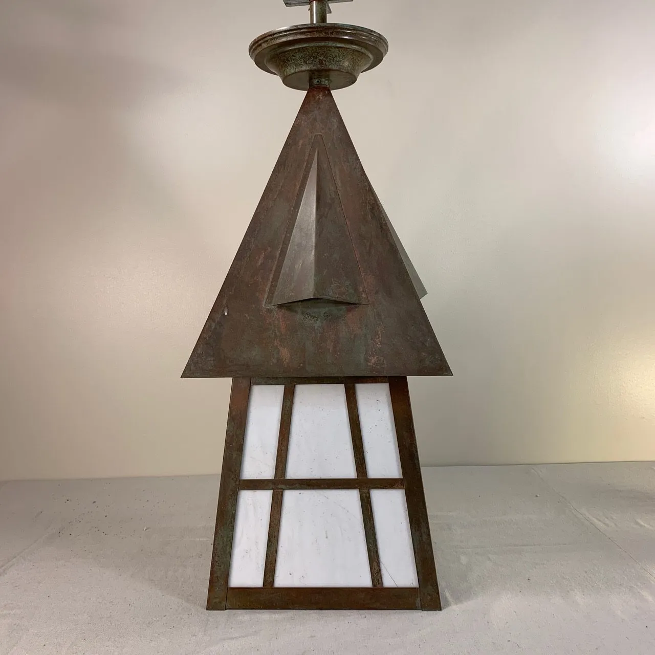 Brass Light Gallery "European Country" Copper Pendant, Mission Style