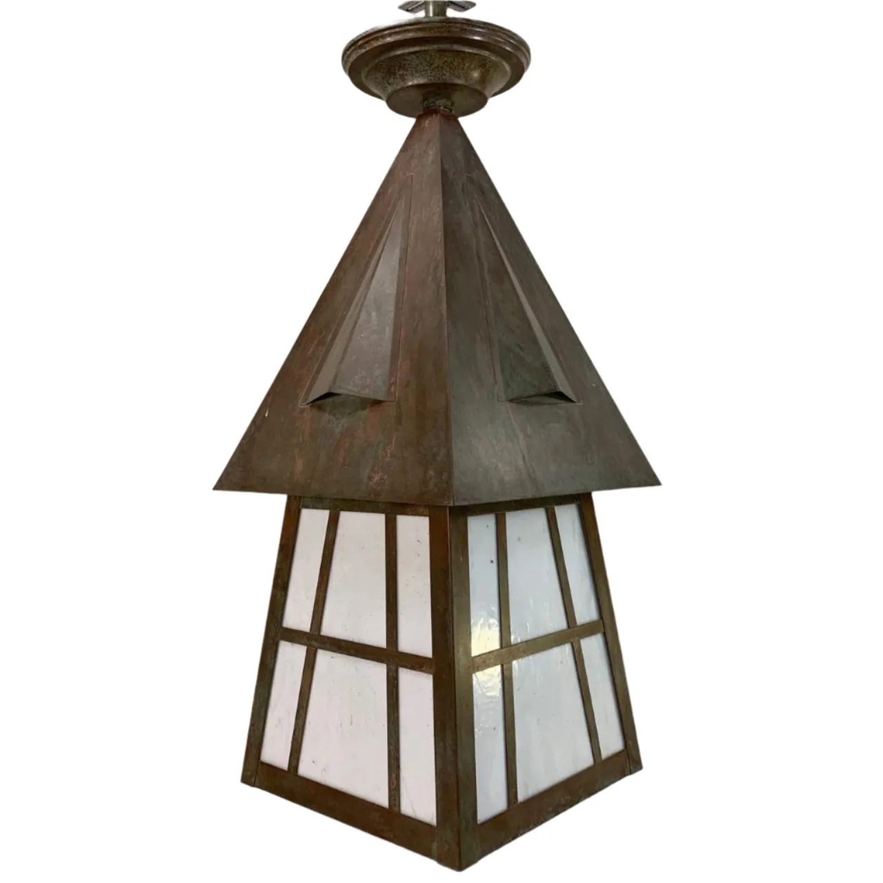 Brass Light Gallery "European Country" Copper Pendant, Mission Style