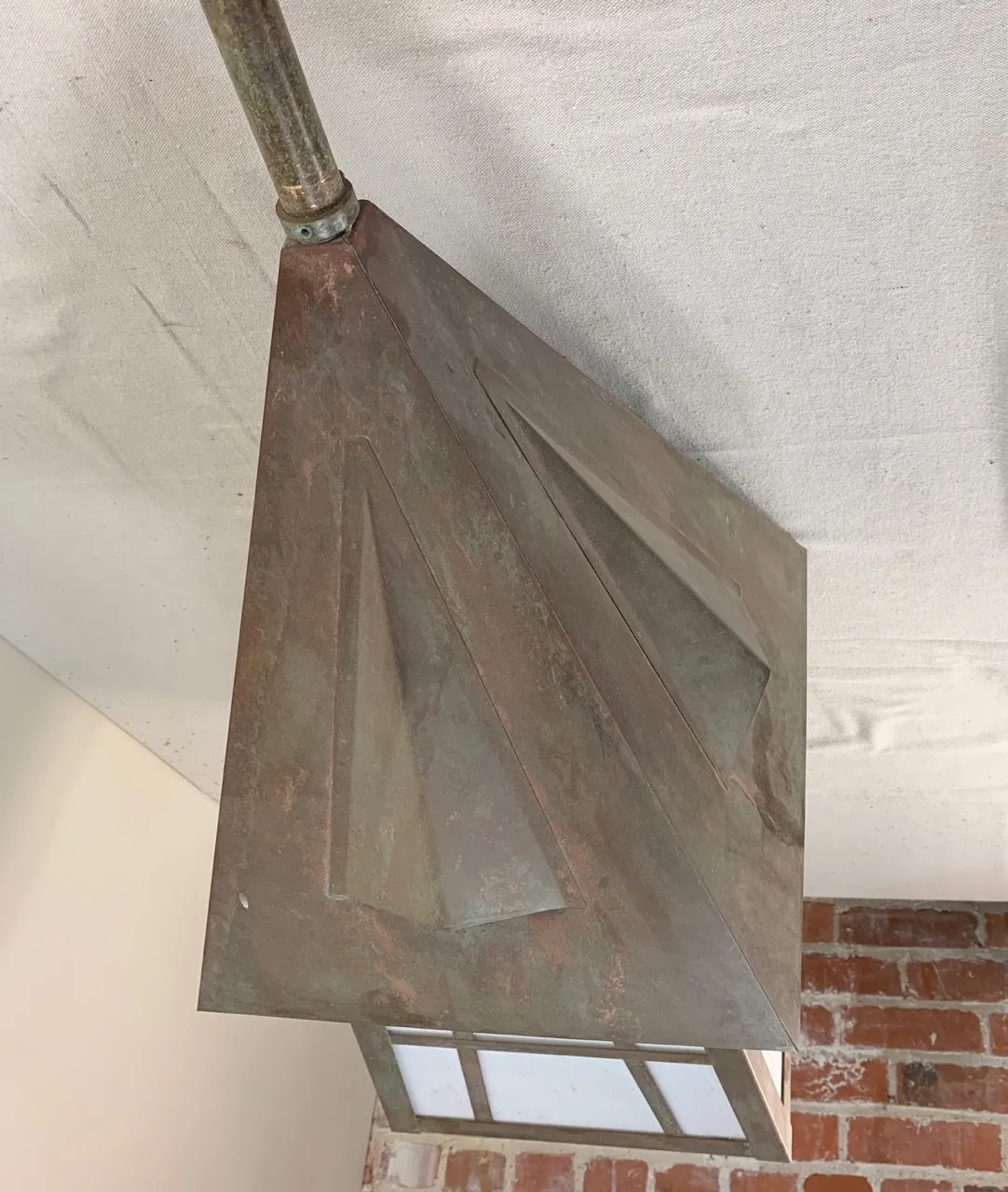 Brass Light Gallery "European Country" Copper Pendant, Mission Style
