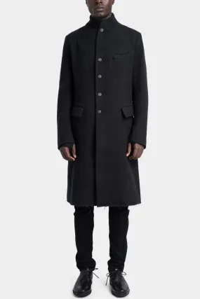 Buttoned wool coat