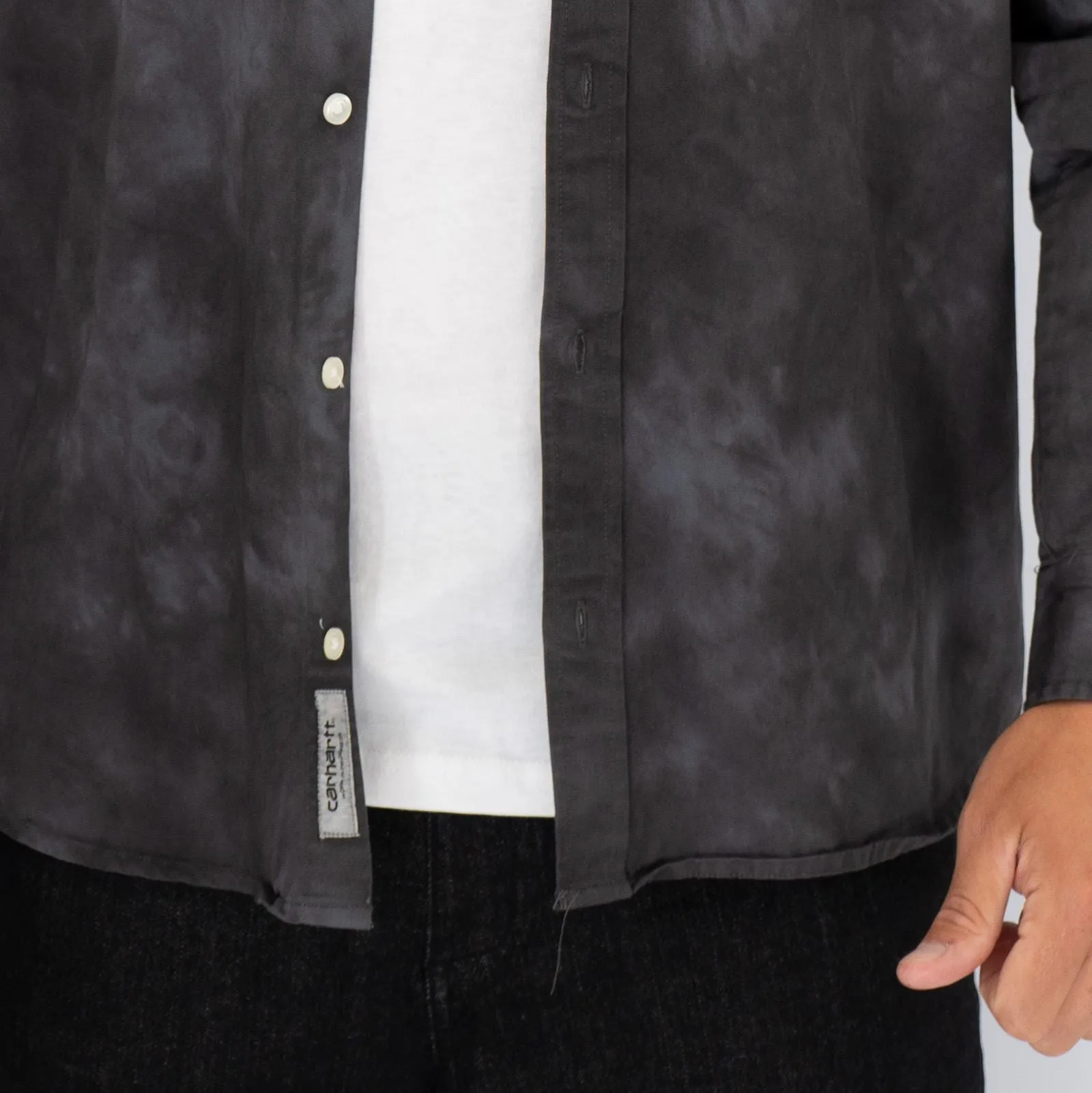 Carhartt WIP Mens Shirt Long Sleeve Madison Charcoal
