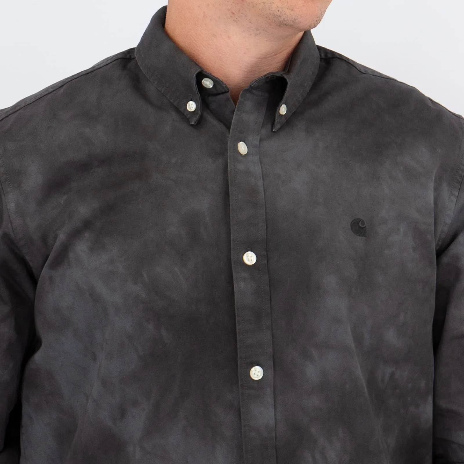 Carhartt WIP Mens Shirt Long Sleeve Madison Charcoal