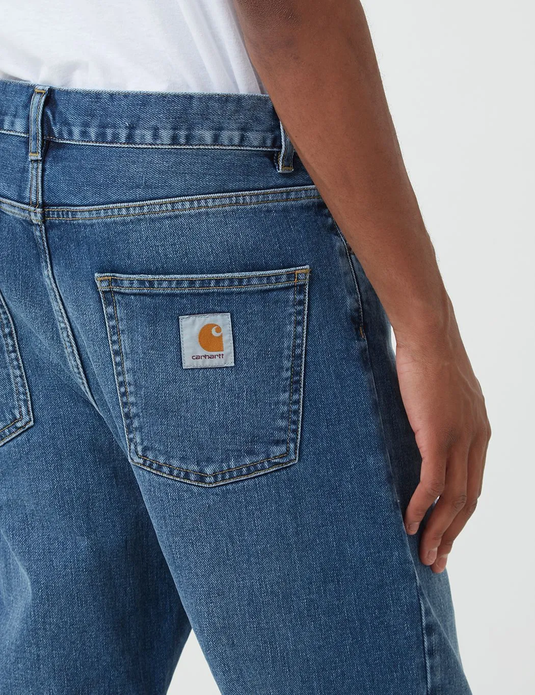 Carhartt-WIP Newel Denim Pant (Relaxed Tapered) - Blue, Mid Worn Wash