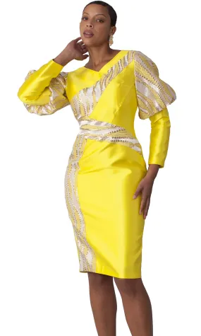 Chancele Church Dress 9736C-Yellow