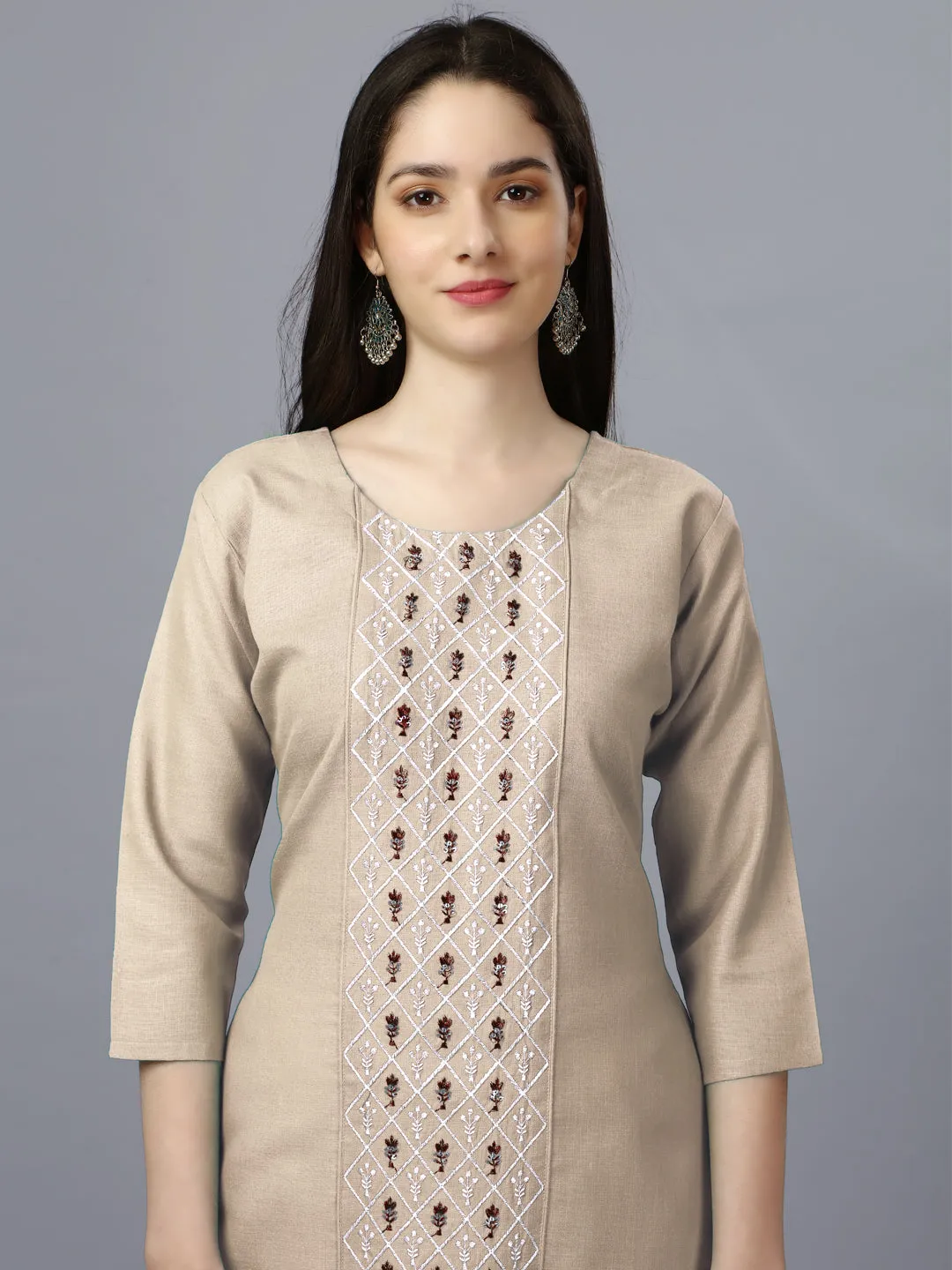 Chiku Heavy Cotton Magic Slub With Casual Embroidery Kurti