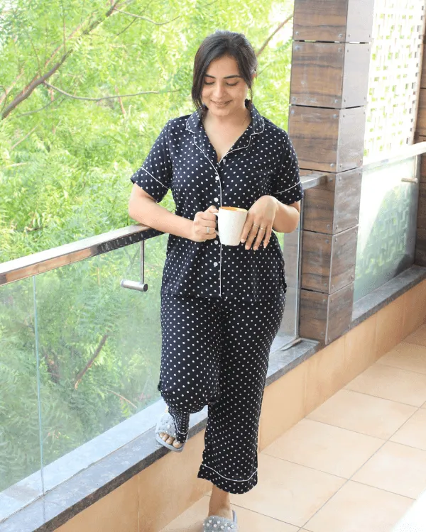 Classic Polka Dots Night Suit