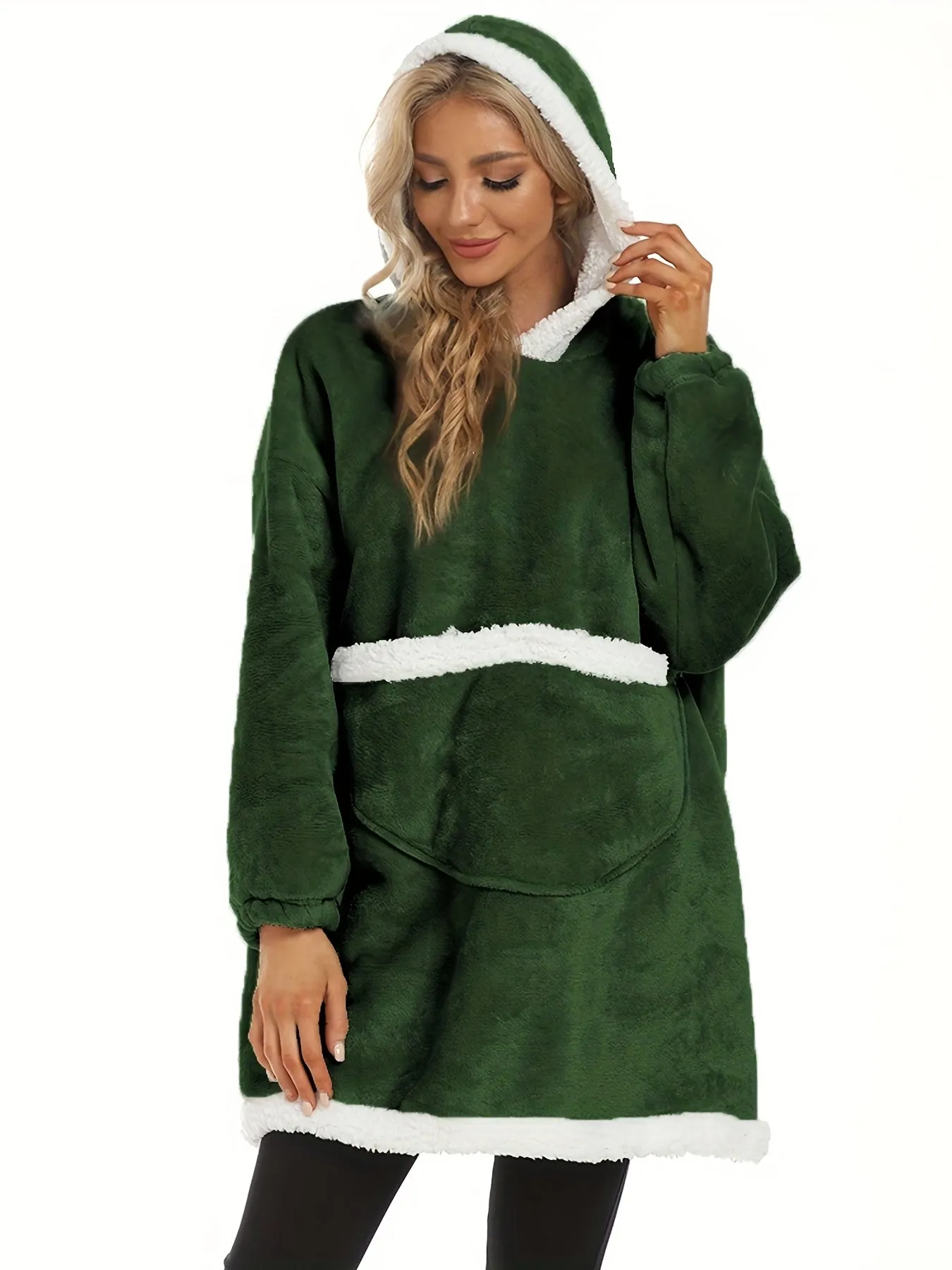Cozy Long Sleeve Flannel Hooded Lounge Robe - Soft, Warm, and Plush Womens Loungewear with Deep Pockets for Relaxation - Perfect for Cold Winter Nights, Sleepwear, and Home Wear