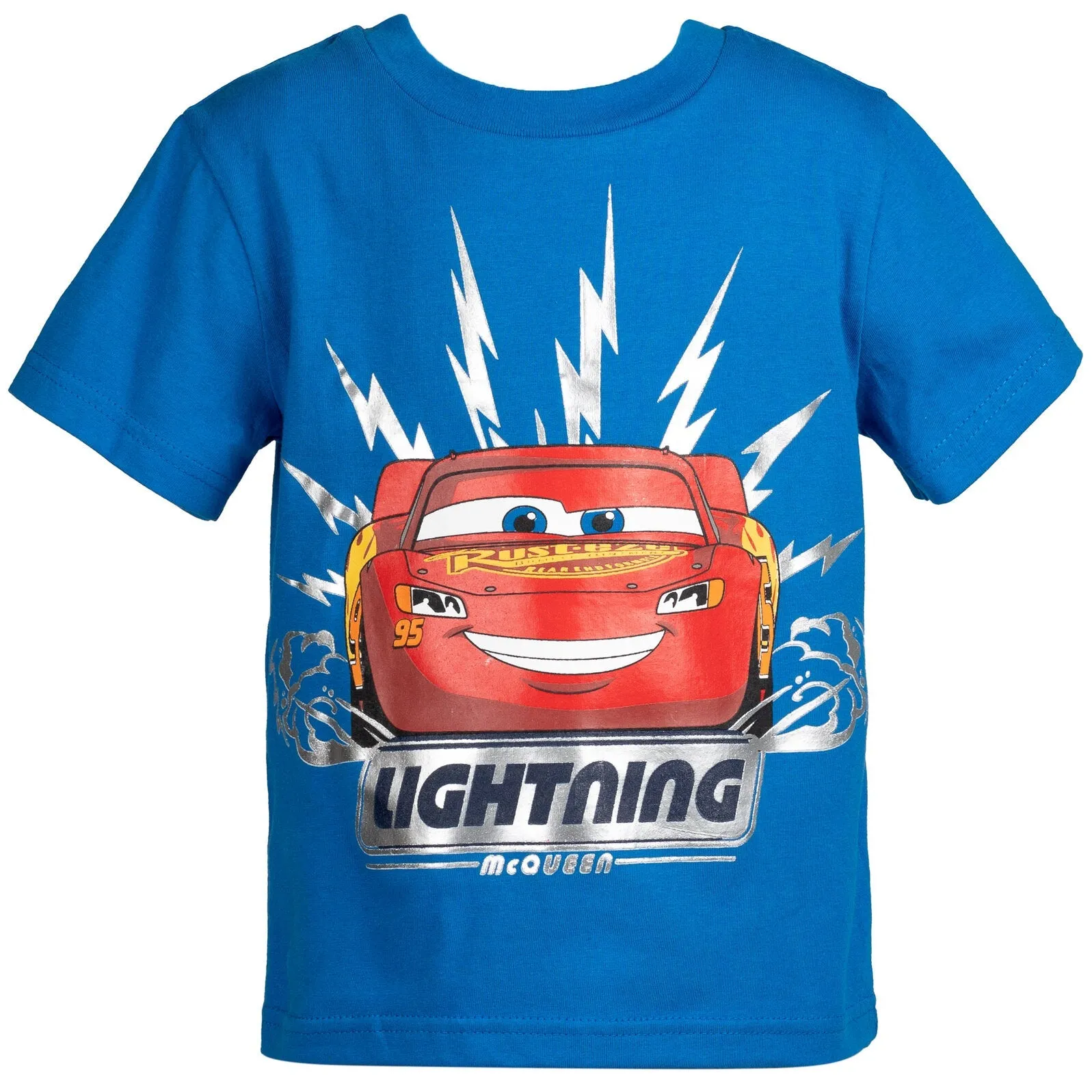 Disney Cars Lightning McQueen T-Shirt and French Terry Shorts Outfit Set