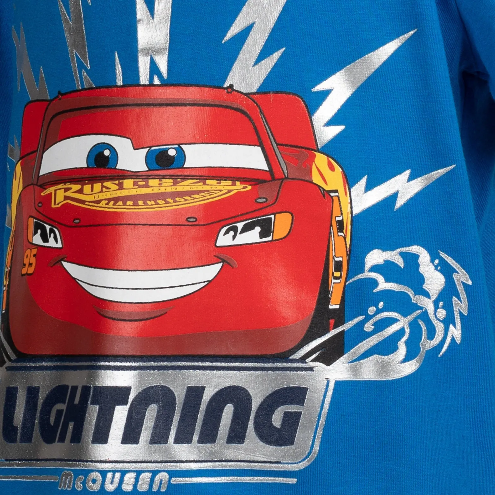 Disney Cars Lightning McQueen T-Shirt and French Terry Shorts Outfit Set