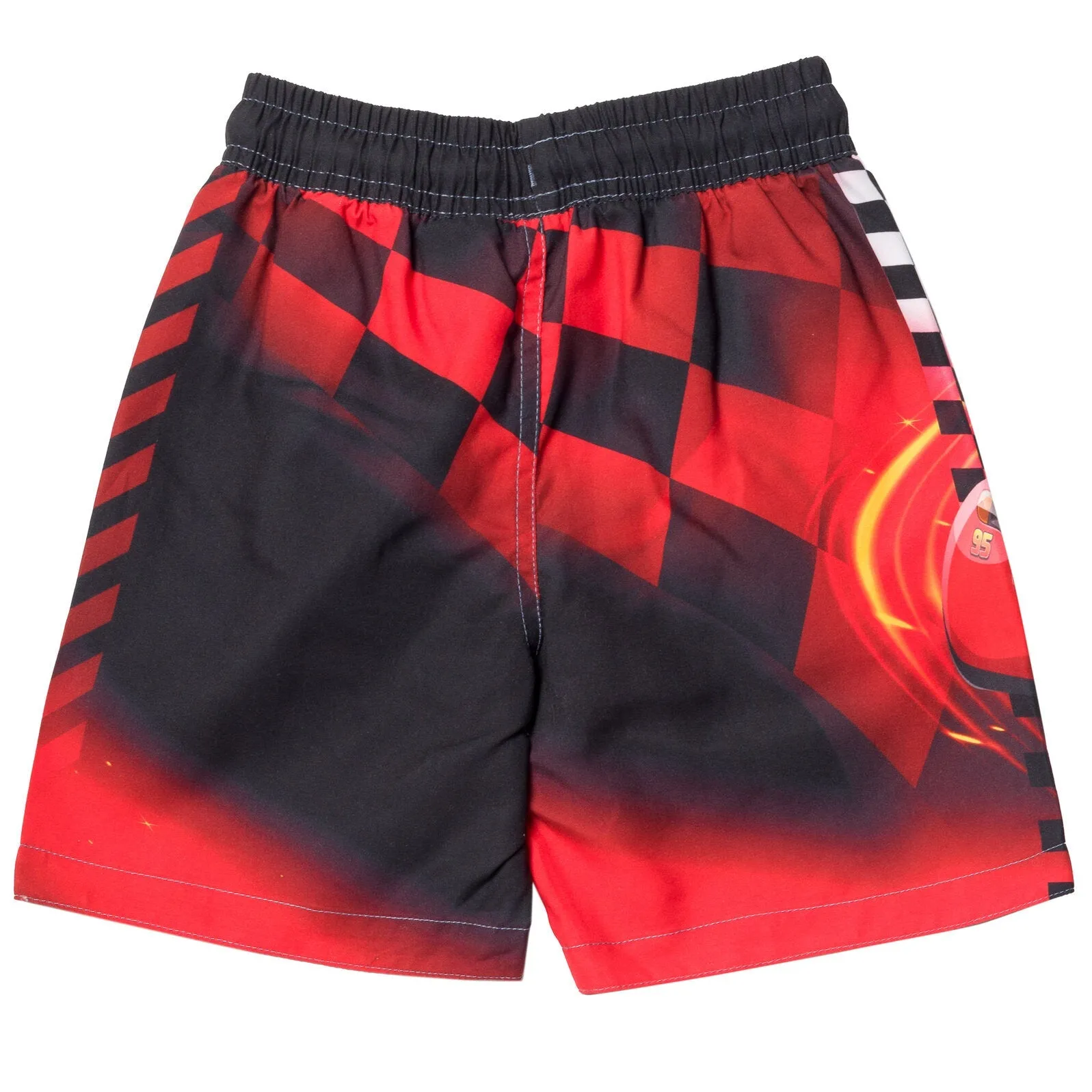 Disney Cars Lightning McQueen UPF 50  Rash Guard Swim Trunks Outfit Set