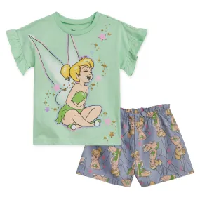 Disney Disney Classics Tinker Bell T-Shirt and Chambray Bike Shorts Outfit Set